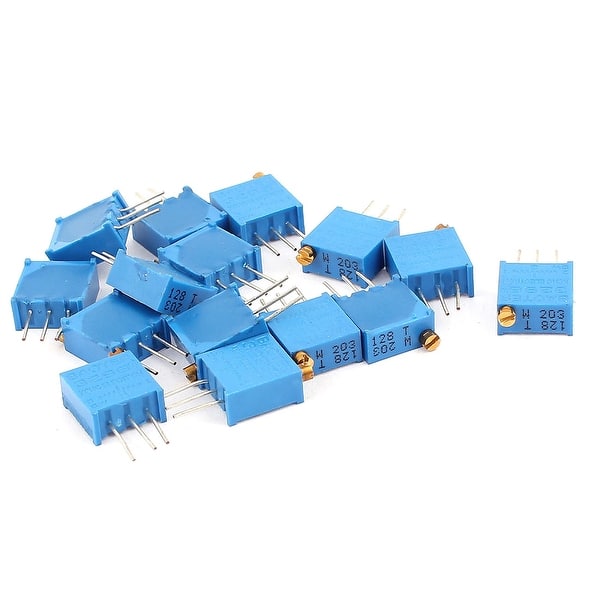 Cal R Pot Variable Resistor 15 Pcs 3296W 20K ohm Multiturn Potentiometer Pot Variable Resistor ...