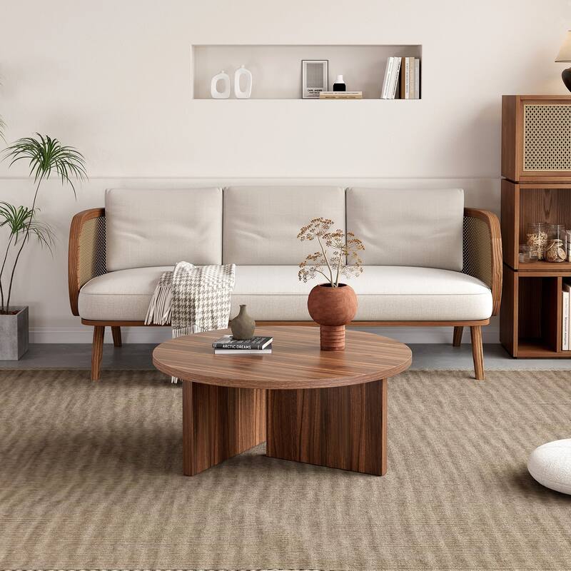 Modern Minimalist Coffee Table Nordic Elegant Coffee Table Multifunctional Round Table, for Office Living Room Bedroom