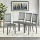 preview thumbnail 6 of 10, Simple Living Solid Wood Slat Back Dining Chairs (Set of 4) Charcoal Grey