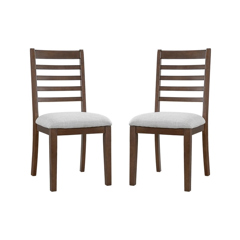 Farmhouse Upholstered Dining Chairs with High Ladder Back