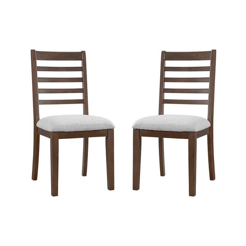 Farmhouse Upholstered Dining Chairs with High Ladder Back