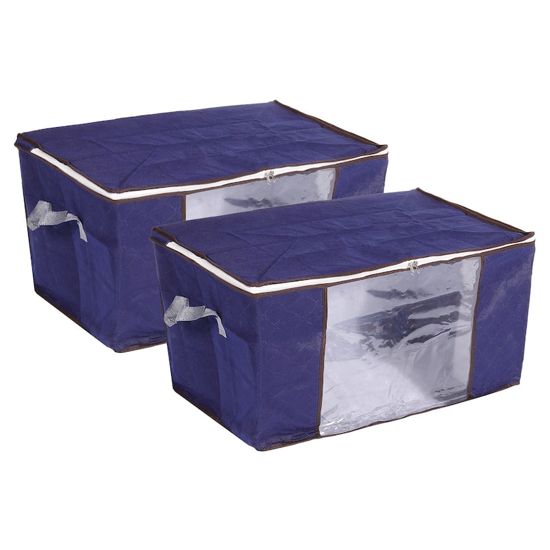 Clothes Storage Bag 2pcs, Storage Bins Foldable Closet Organizers