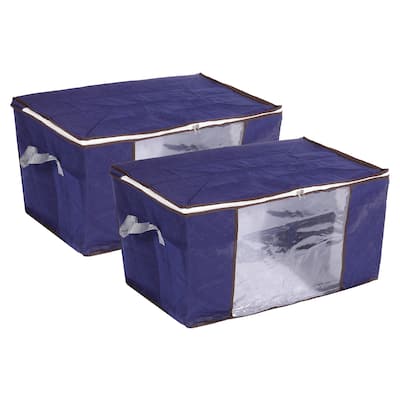 Clothes Storage Bag 2pcs, Storage Bins Foldable Closet Organizers
