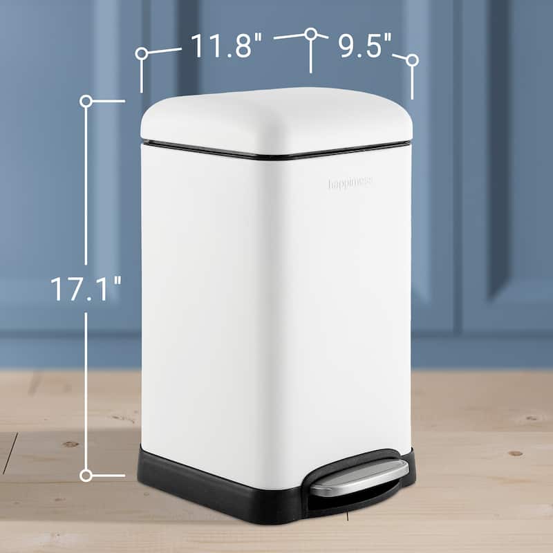 happimess Betty Retro Mini 3.2-Gallon Step-Open Trash Can