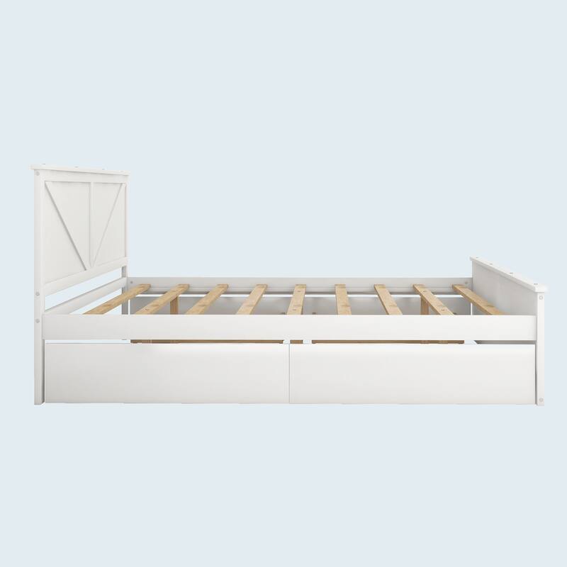King Size Wooden Platform Bed
