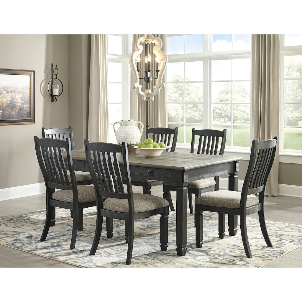 Signature Design by Ashley Tyler Creek Black / Grayish Brown 7-Piece Dining Package