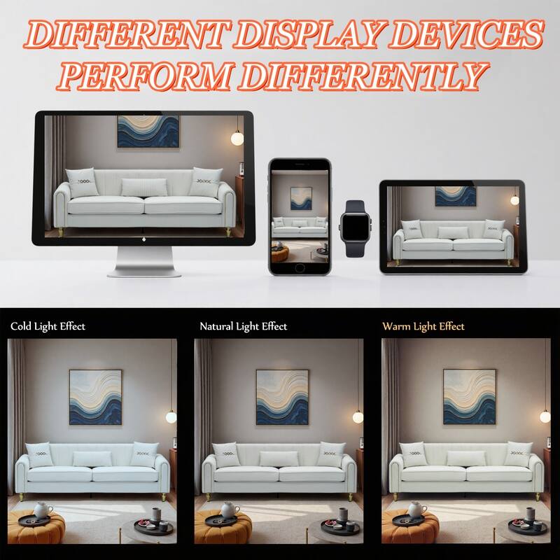 87.4" Luxury Loveseat Sofa with Metal Legs, Round Arms