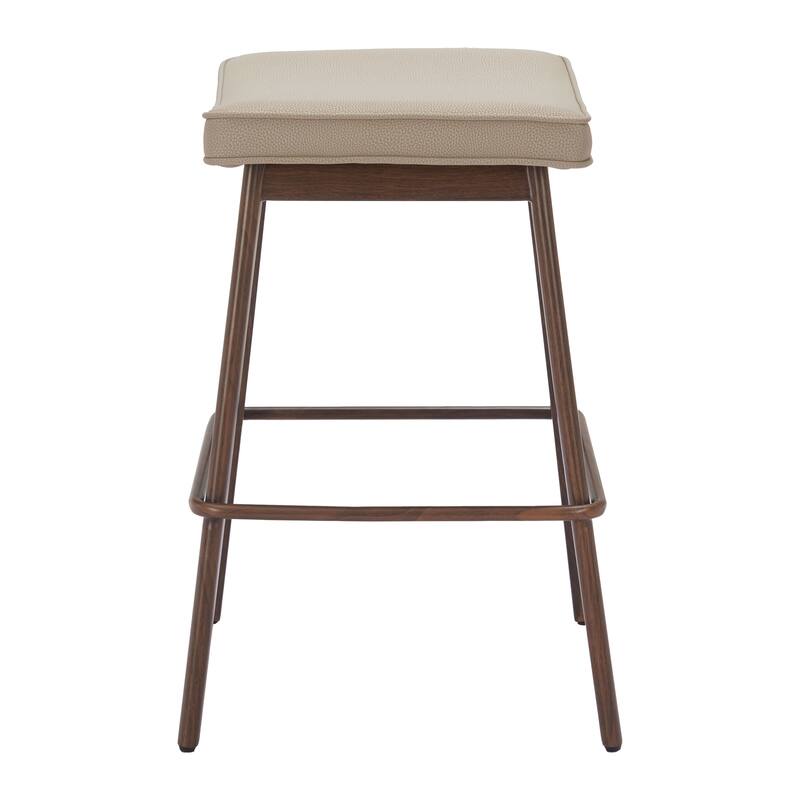 Divat Counter Stool Beige & Walnut