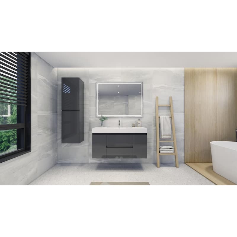 Baillie 48'' Wall-Mounted Vanity with Reinforced Acrylic Sink