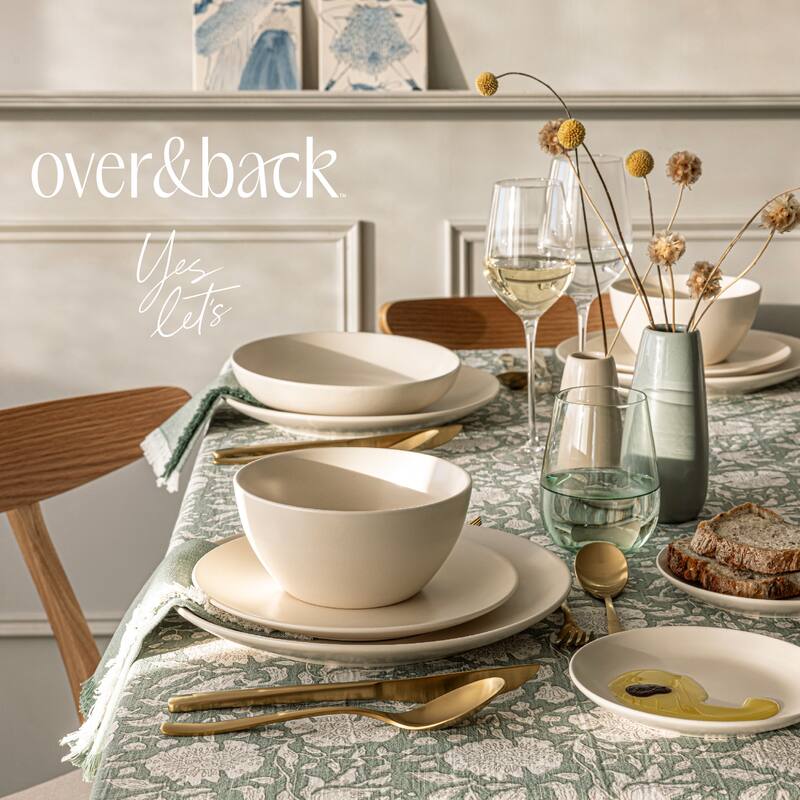 over&back Coupe Semi-Matte Stoneware Dinnerware Set