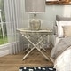 preview thumbnail 11 of 24, White Wood Distressed Foldable Tray Top Boat Accent Table with Oar Leg