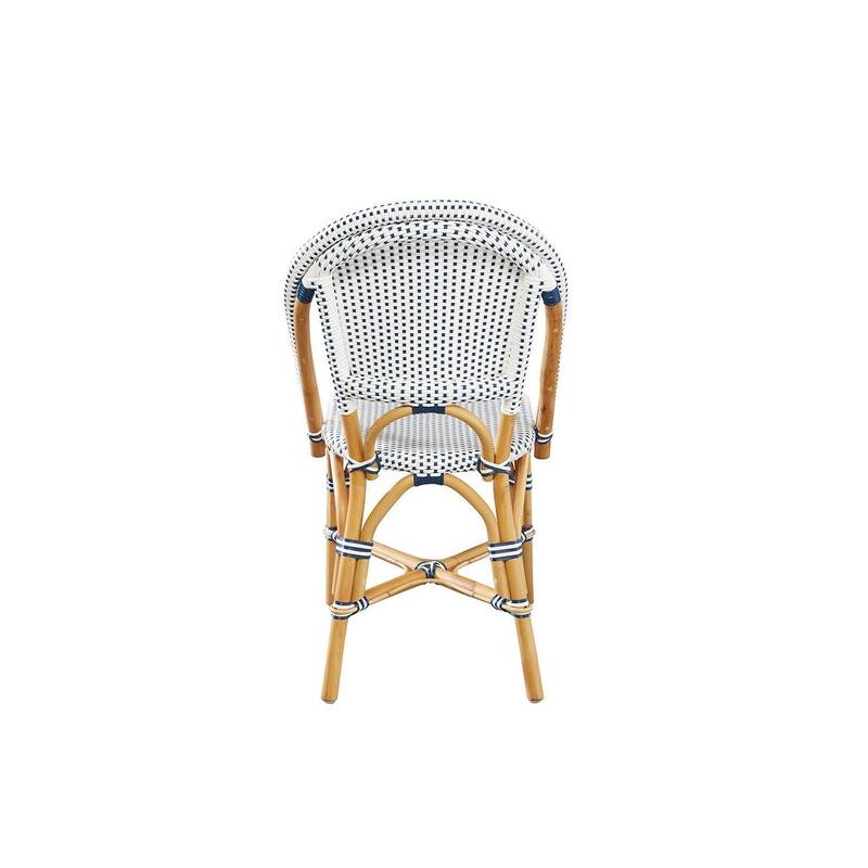 Furniture Classics Leroy Rattan Dining Chair, Blue/ White