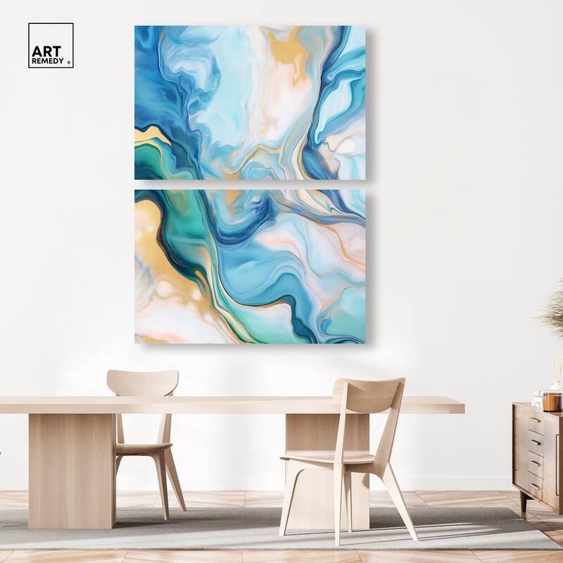 Visions Pastel II Canvas Set of 2 by Art Remedy, Gallery Wrapped