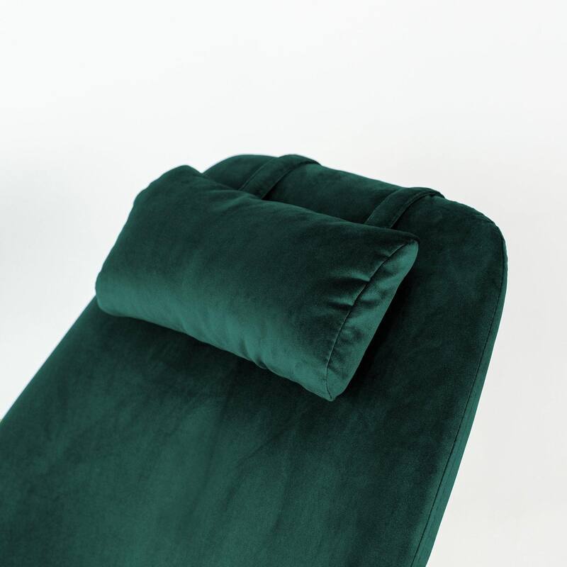 Velvet Rocking Chair in Green with Comfortable Design for Living Room Bedroom Waiting Room 38.5"H x 27.5"W x 36"D