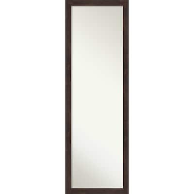 Non-Beveled Wood Full Length On The Door Mirror 50.5 x 16.5 in. - Fresco Frame - 17 x 51 in