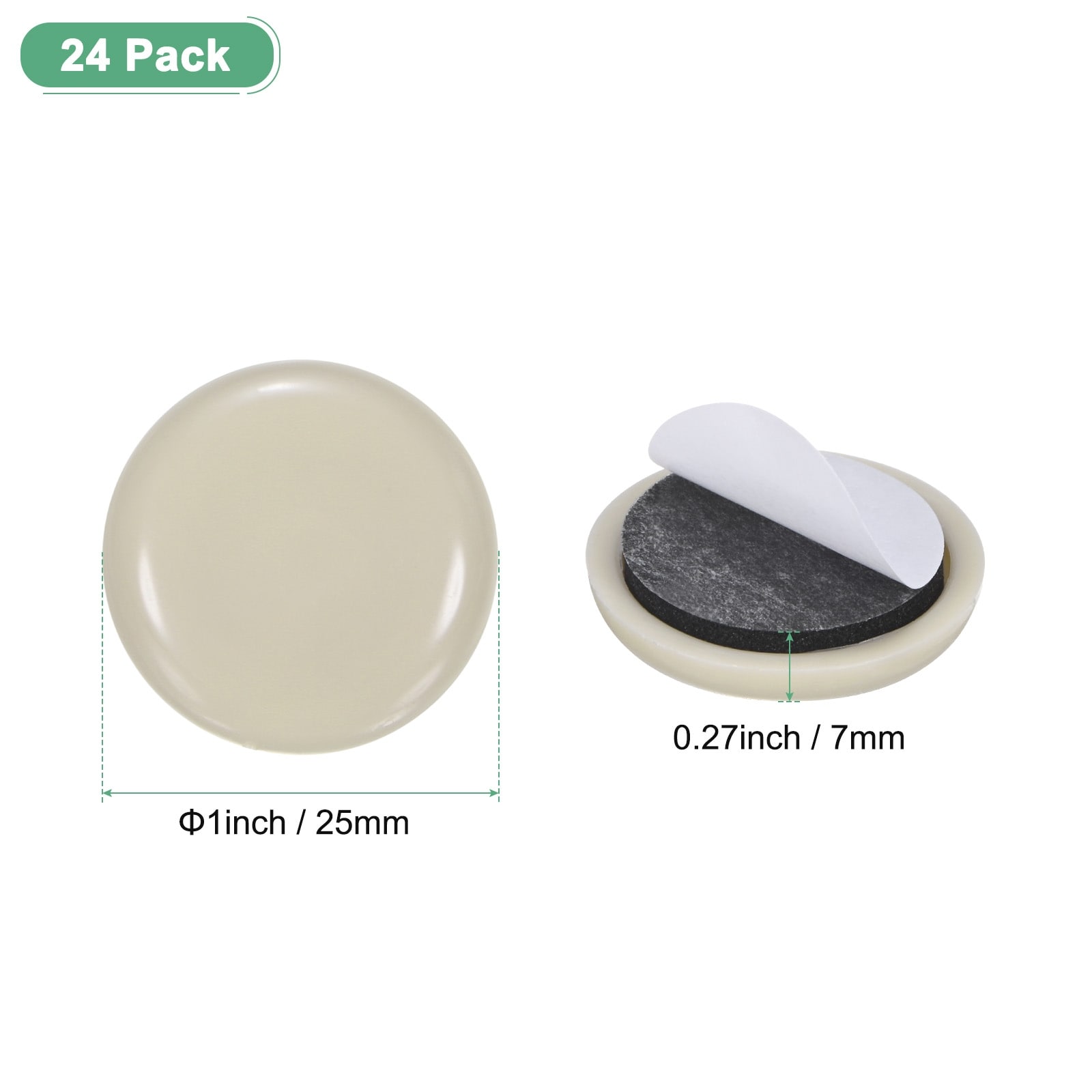 Pack Furniture Sliders Diameter Self-Adhesive Mover Glides Round