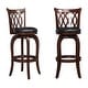 preview thumbnail 22 of 21, Rovinj Upholstered Back Swivel Bar Stool - Barstool Cherry-Scroll Back