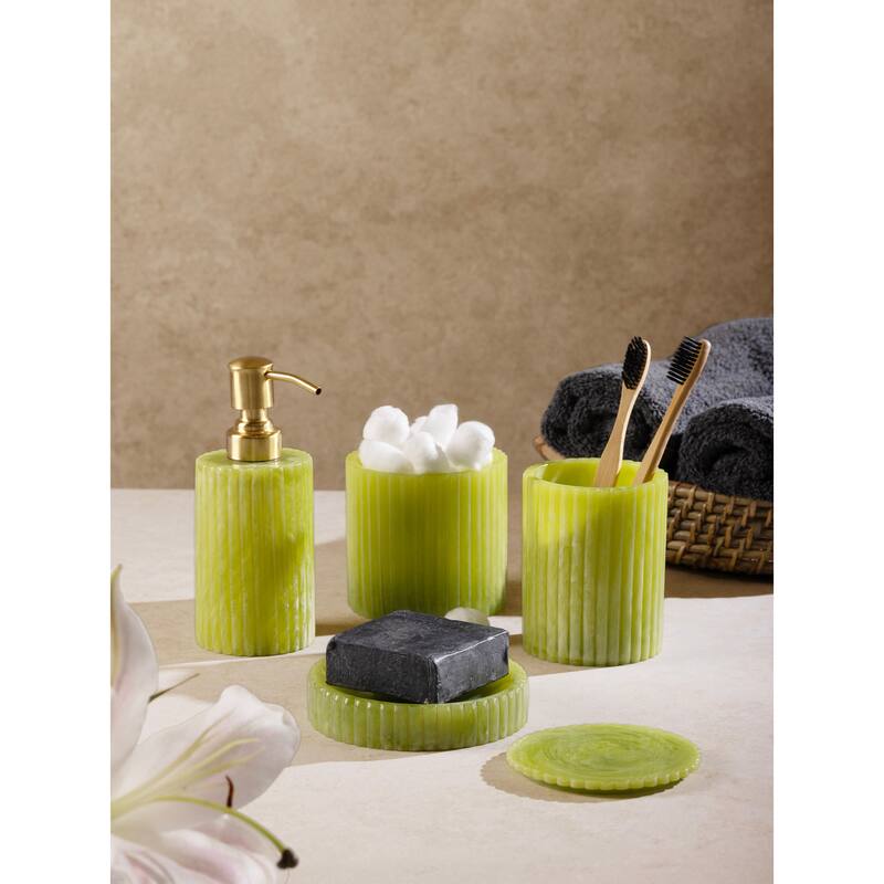 Porto Green Bath Accessories - Set of 4