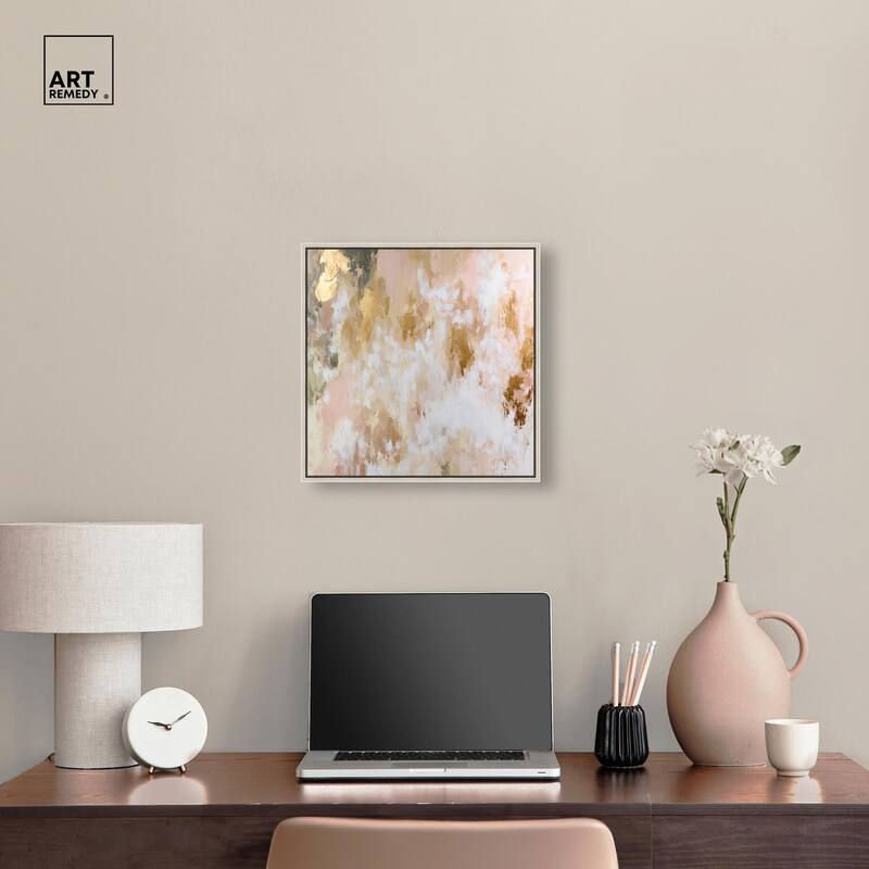 Golden Glimmer Gesture III Canvas by Art Remedy