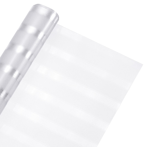 slide 2 of 8, Window Privacy Film, Window Film Horizontal Stripes Pattern - White