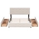 preview thumbnail 18 of 40, Queen Size Murphy Bed Wall Bed with Drawer and a set of Sockets & USB Ports, Pulley Structure Design for Kids Teens Adults