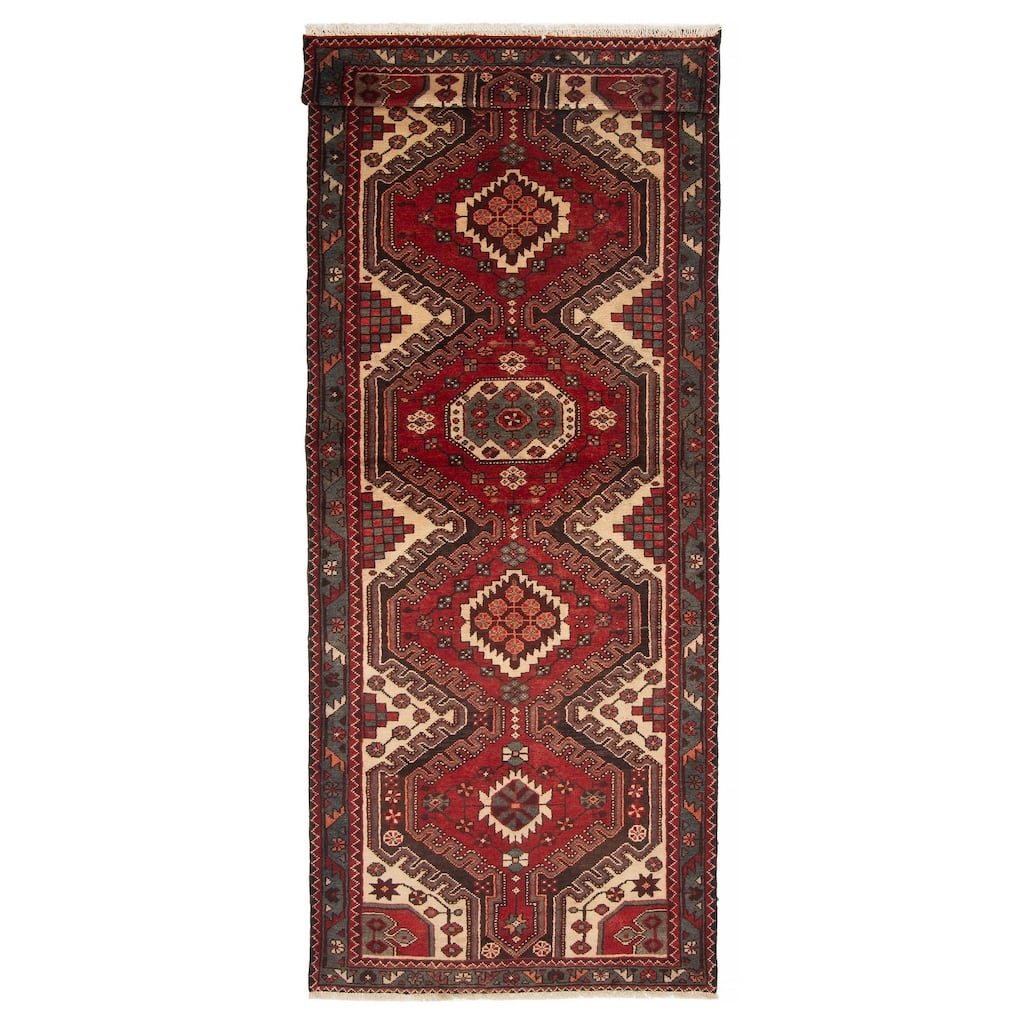 ECARPETGALLERY Hand-knotted Konya Anatolian Red Wool Rug - 3'6 x 9'10