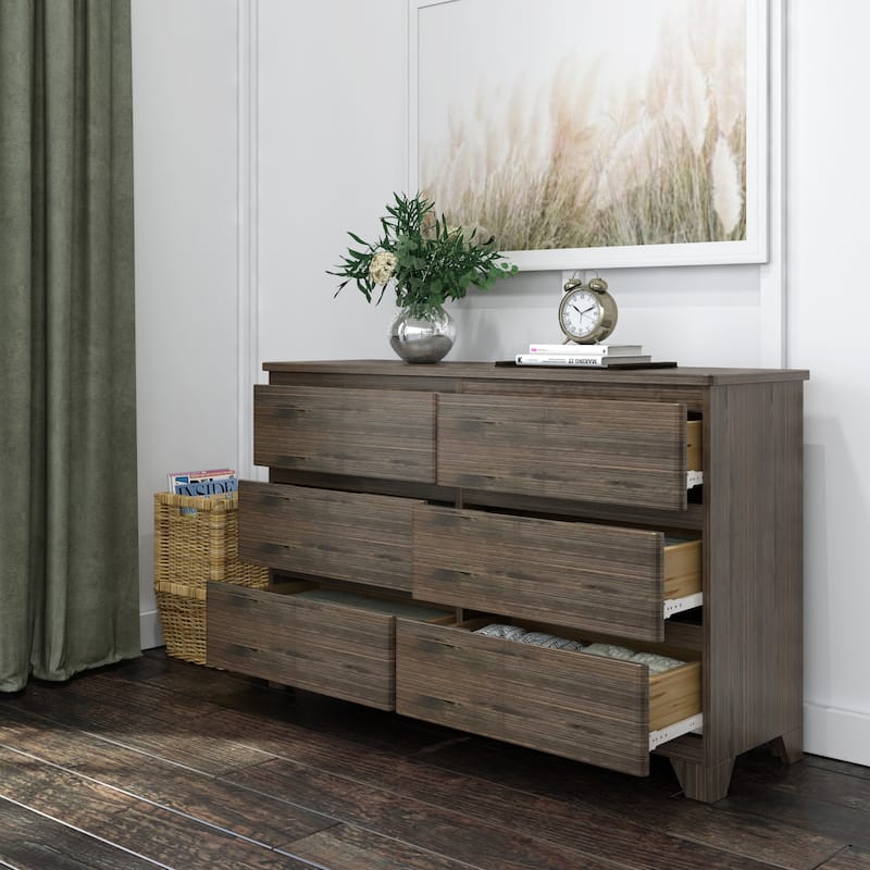 Max and Lily Farmhouse 6 Drawer Dresser