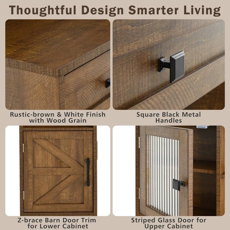 Vanity Dresser with Mirror and Stool Set Storage Drawers Luxury Furniture