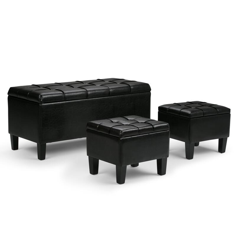 WYNDENHALL Lancaster 44 inch Wide Contemporary Rectangle Storage Ottoman