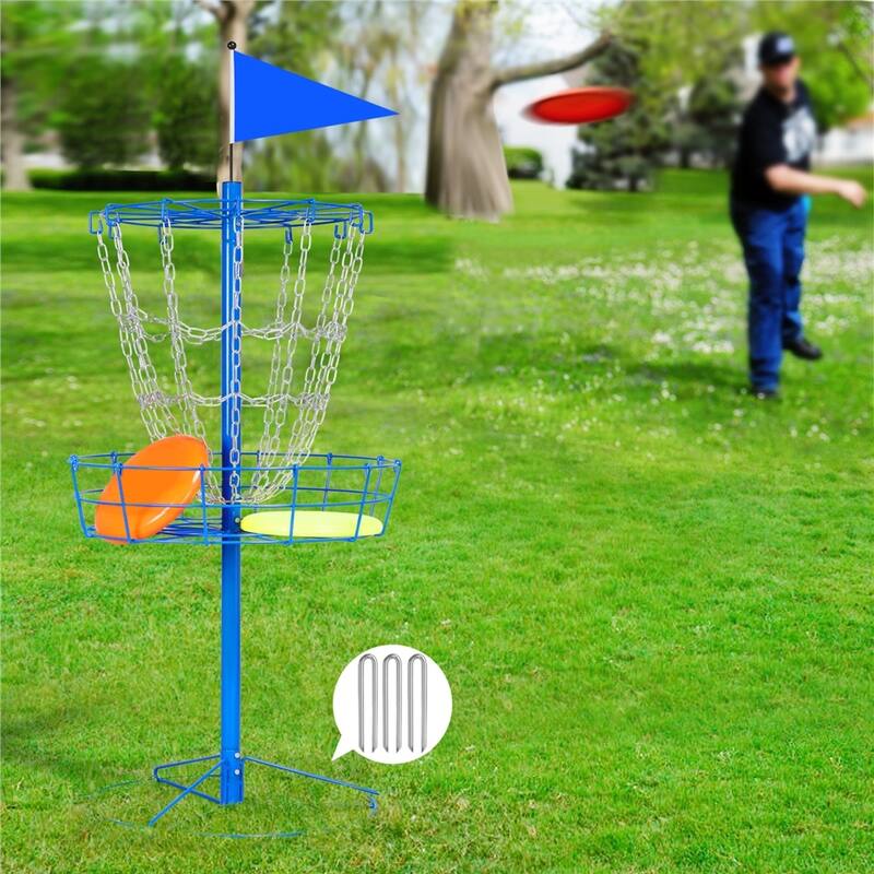 Yaheetech 12-Chain Disc Golf Basket Portable Metal Disc Golf Target