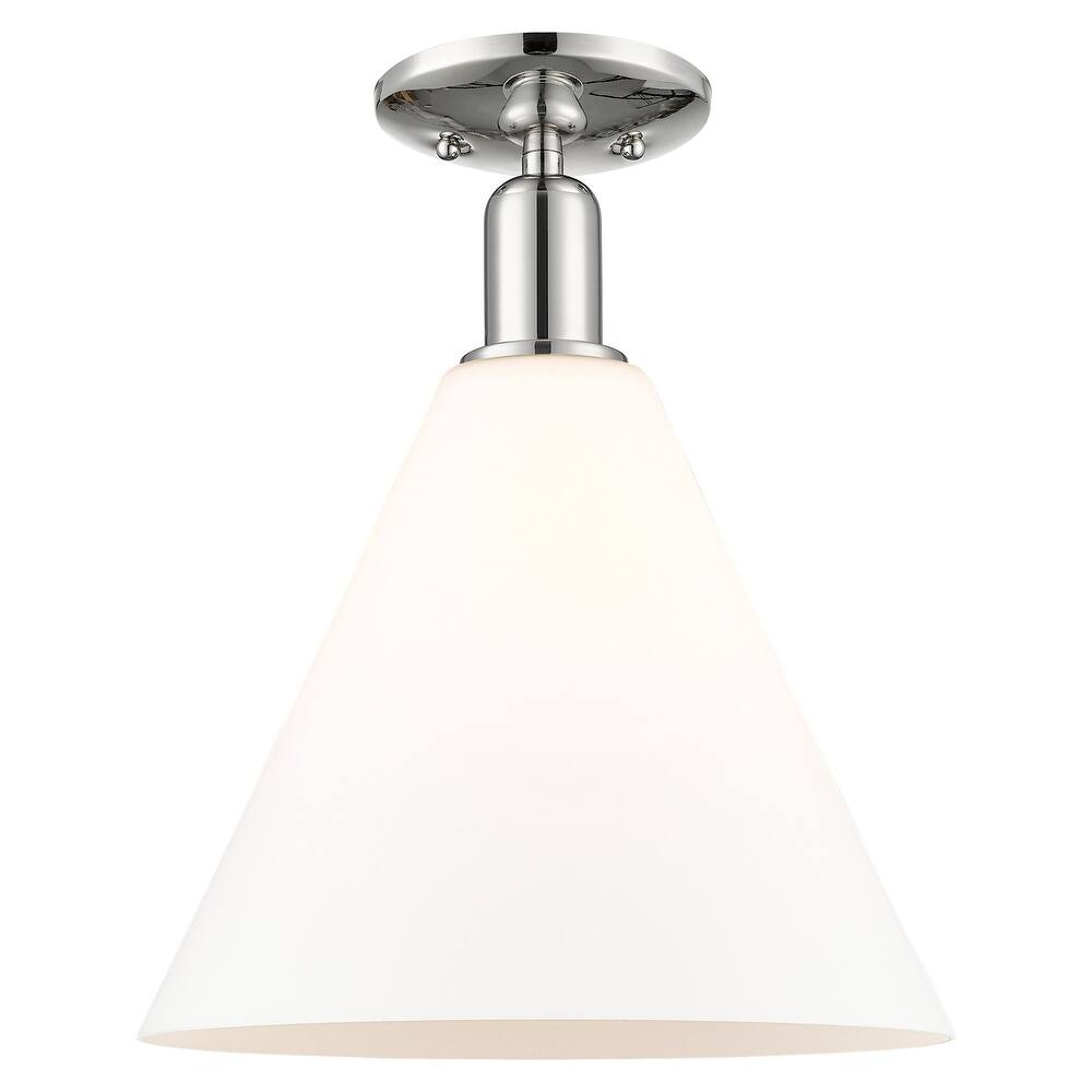 Innovations Lighting 716-1C-15-12 Berkshire Glass Semi-Flush Berkshire