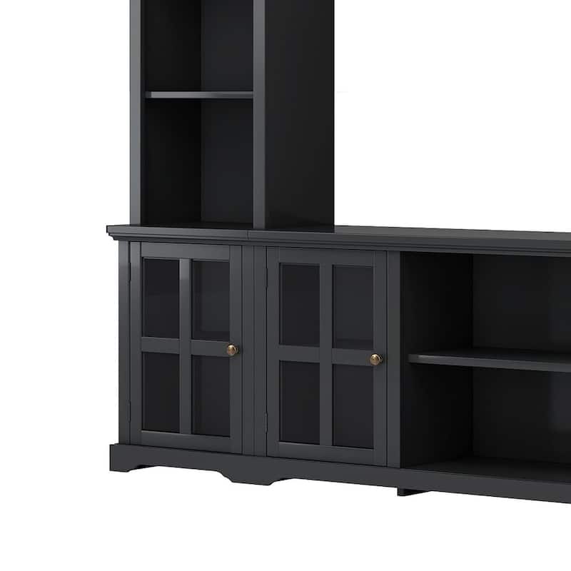 Modern Minimalist Entertainment Wall Unit Sets with TV Stand for TVs Up to 70"/75''