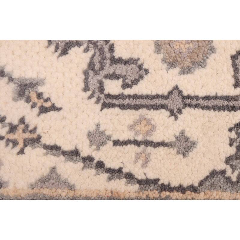 ECARPETGALLERY Hand-knotted Royal Oushak Cream Wool Rug - 2'6 x 19'3