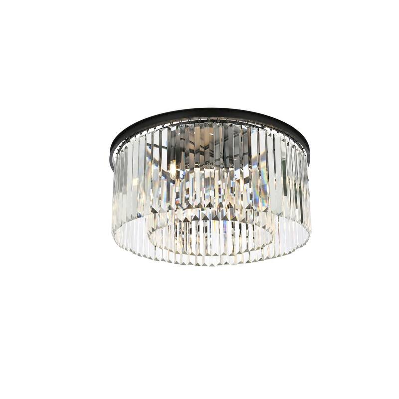 Royce Edge 8-Light Matte Black Flush Mount