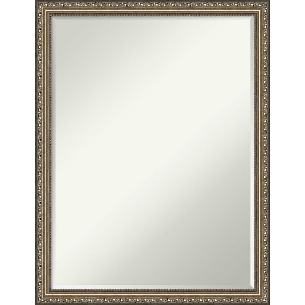 Petite Bevel Wood Bathroom Wall Mirror - Parisian Silver Frame - Parisian Silver - 20 x 26 in