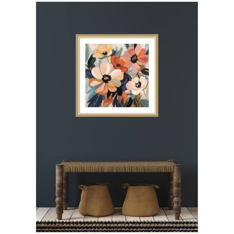 Kate and Laurel Framed Art Garden Bloom Abstract Bouquet III by The Creative Bunch Studio