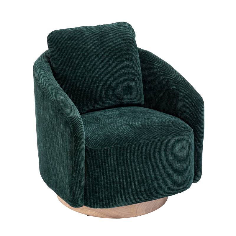 Swivel Accent Barrel Chair and Comfy Round Accent Single Sofa Chair, 360 Degree Club Chair, Lounge Armchair for Living Room