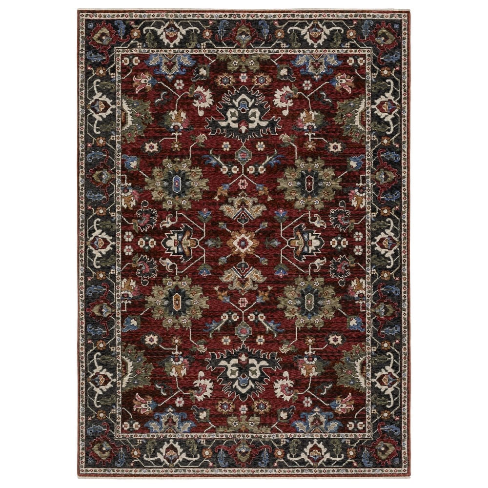 Style Haven Henretta Bordered Persian Fringe Edge Area Rug