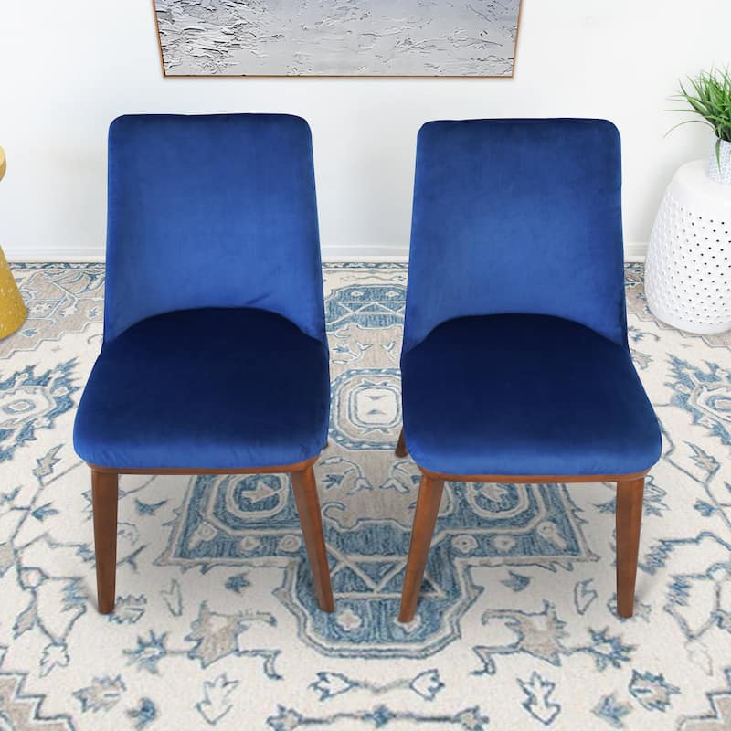 Dropia Mid-Century Modern Dining Chair Velvet (Set of 2)