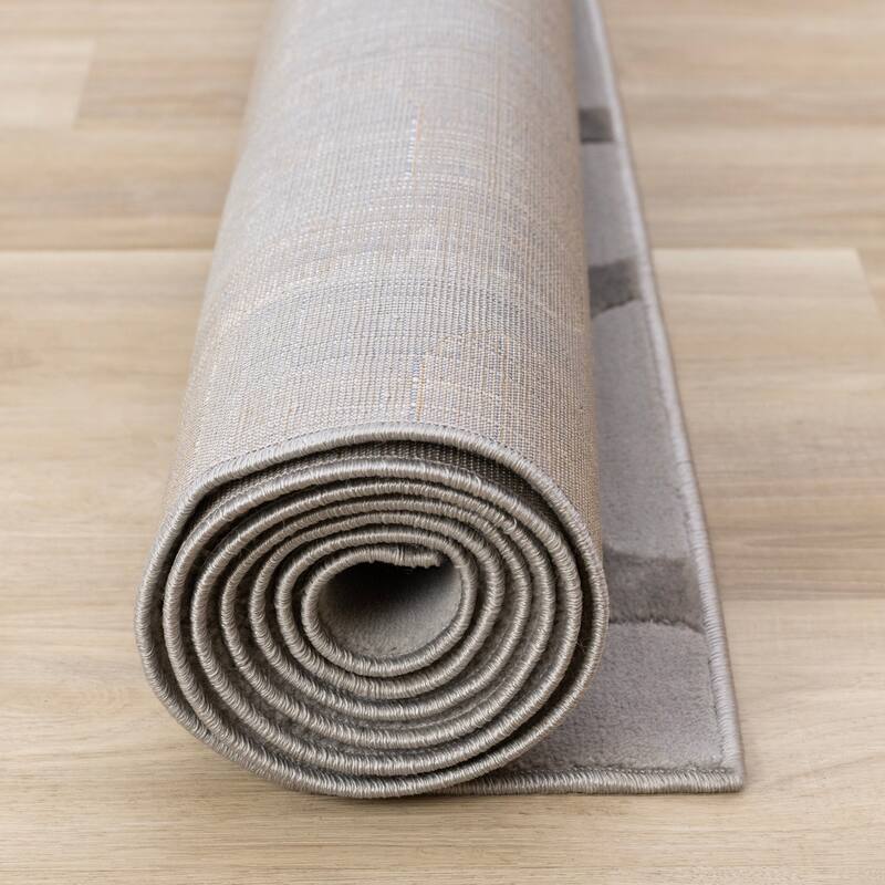 Grey Charcoal Moody Vintage Patterned Area Rug