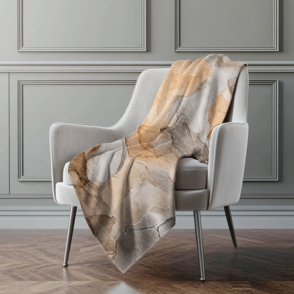 Premium Machine Washable Abstract Contemporary Sherpa Throw Blanket