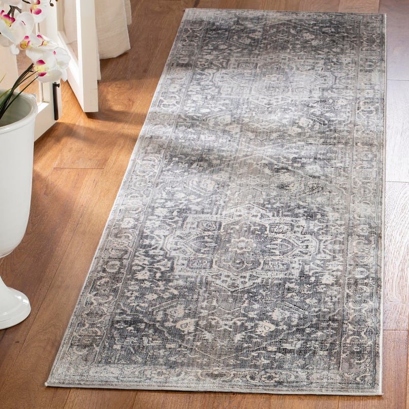 SAFAVIEH Vintage Persian Afag Vintage Oriental Rug - 2'2" x 8' Runner - Grey/Charcoal