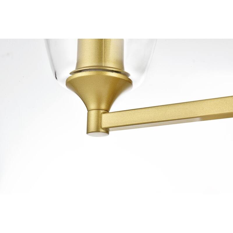 Gina 1 Light Black and Clear Bath Sconce