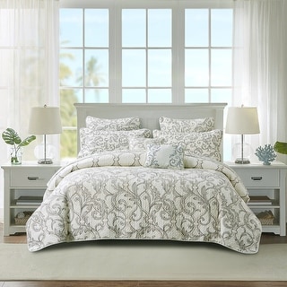 Marisol Printed Microfiber 7-piece Bedspread Quilt Coverlet Set