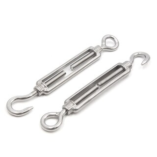 Hook//Eye Rigging Screw Stainless Steel Turnbuckle Open Body Wire Rope Tensioner