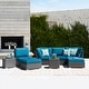 preview thumbnail 18 of 51, Corvus 8-piece Aluminum Wicker Patio Sectional Conversation Set