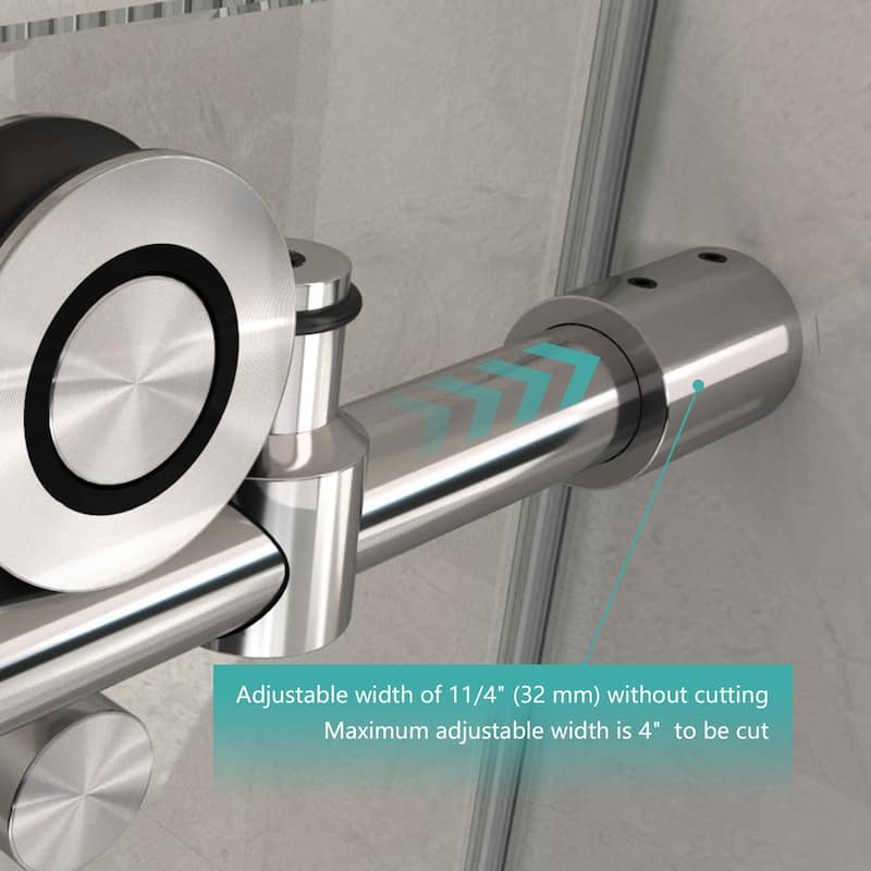i-Homare 55 - 59 in.W x 60 in.H Tub Sliding Shower Door with Soft Closing System