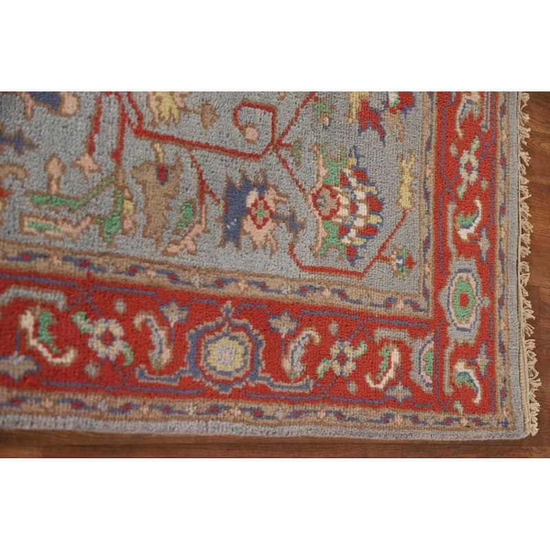Heriz Serapi Indian Rug Hand-Knotted Wool Carpet - 3'11"x 6'0"