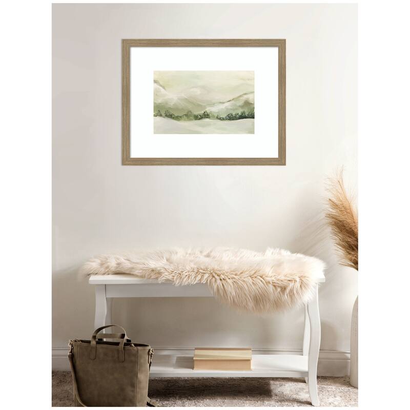 Kate and Laurel AQ Winter Landscape No. 3 by Annie Quigley Framed Wall Art Print