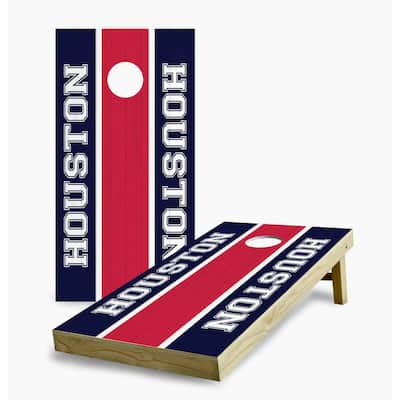 Houston Texans Striped Cornhole Game (Choose Wraps or Boards)